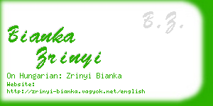 bianka zrinyi business card